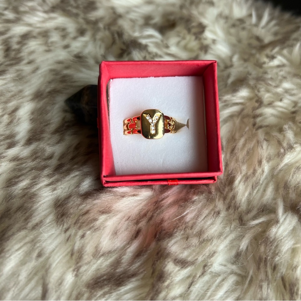 3/$15! NEW Letter Y Initial Gold Ring